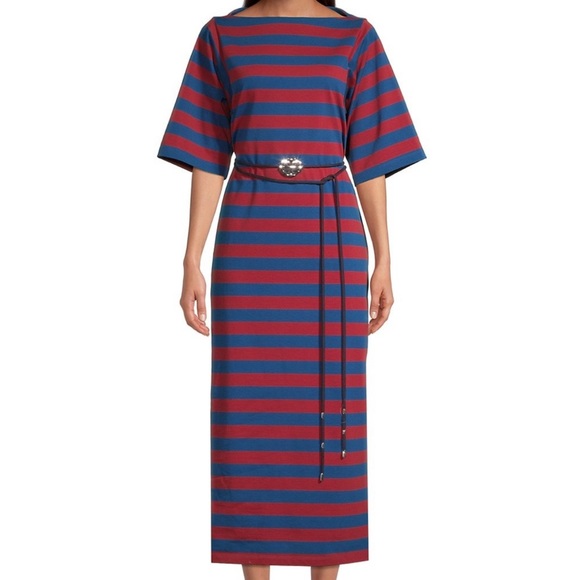 Tory Burch
Logo-Belted Striped Midi-Dress - Picture 1 of 6